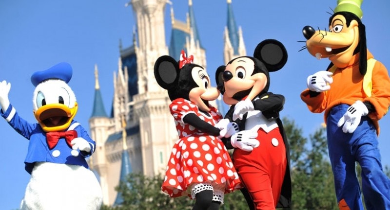Micky Mouse and other Disney characters at Disney World, Orlando, Florida