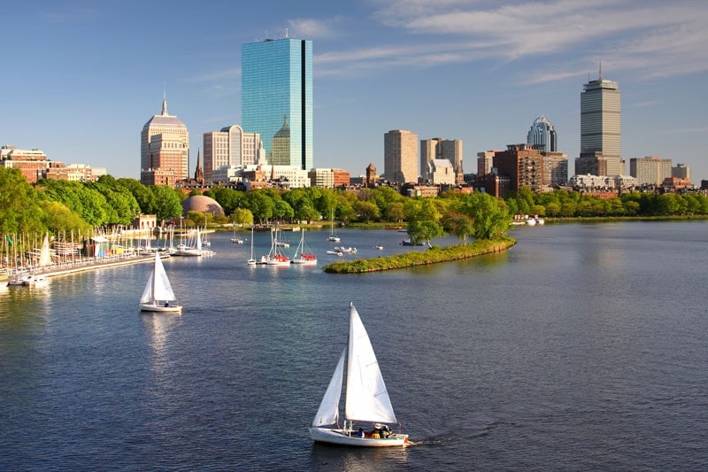 The Charles River in Boston, USA