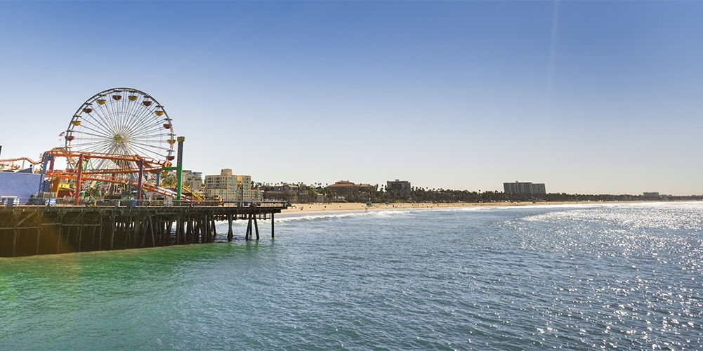 santa monica pier beach california