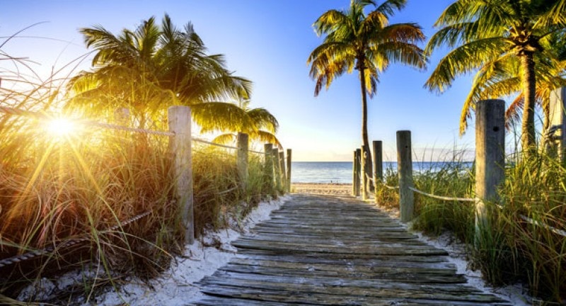 Florida beach winter sun