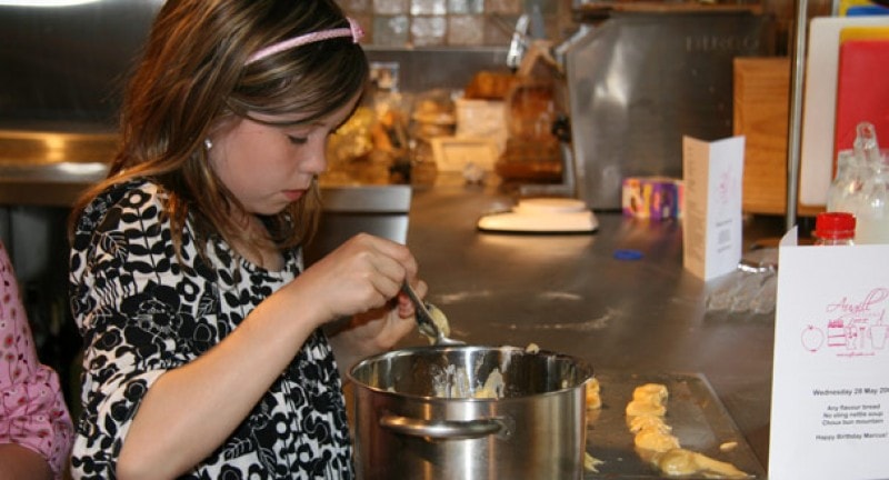 Little girl baking