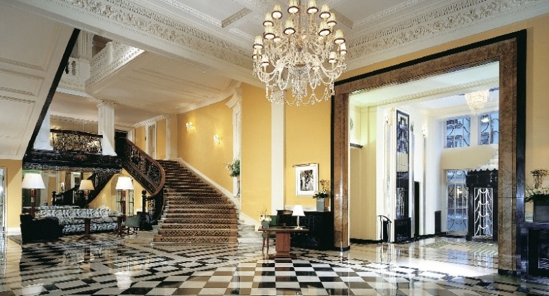 grand staircase at claridges hotel london