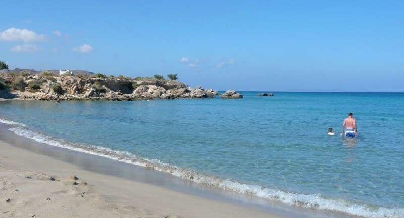 The spectacular family beaches at Makryigalos, Crete 
