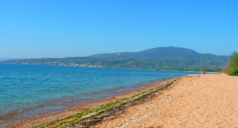 The quiet and vast Messinia Beach in Pelponnese, perfect for families