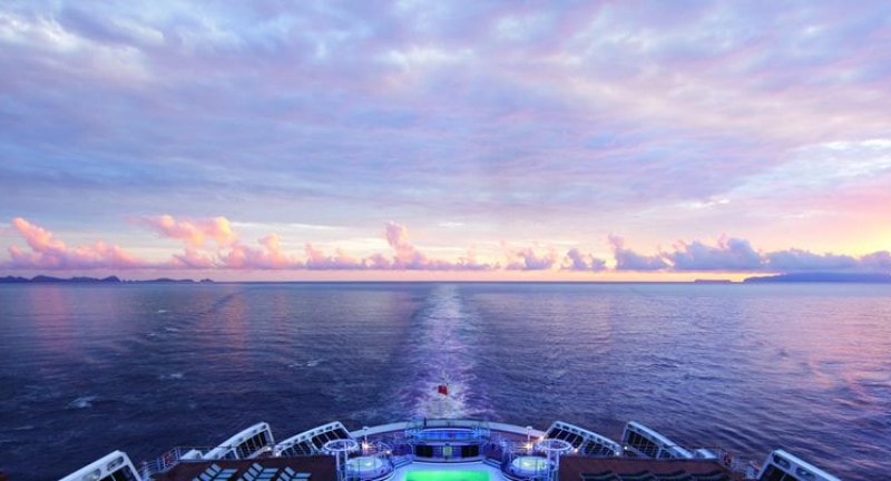 view of the ocean from a cruise boat