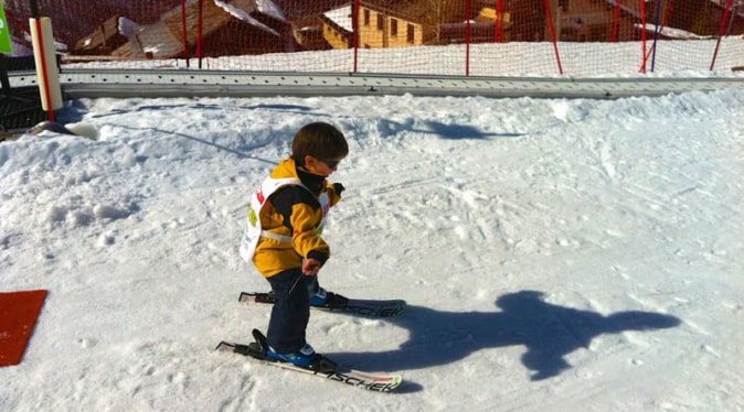 Simon-Reeve-son-Jake-ski-on-snow