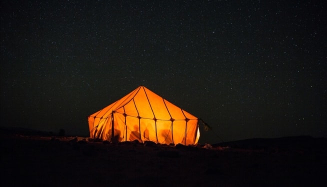 family camping in Jordan