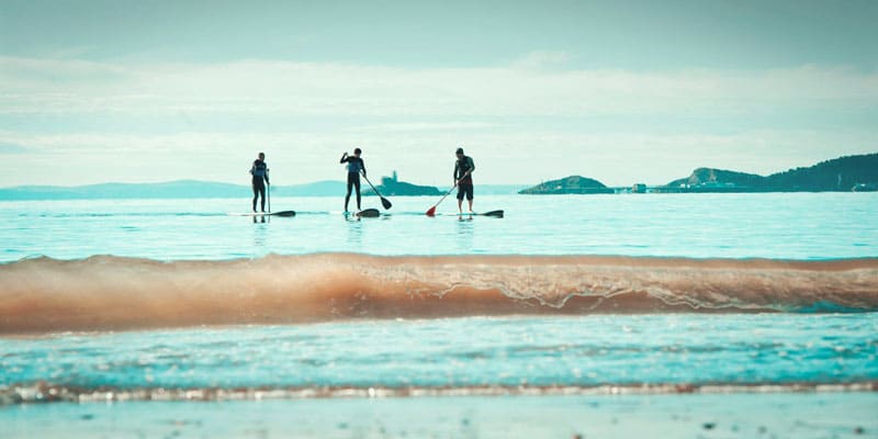 Paddle boarding in Wales