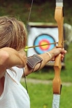 little-girl-archery-normandy-chateau