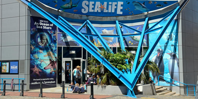 entrance to the Sea Life Centre Birmingham