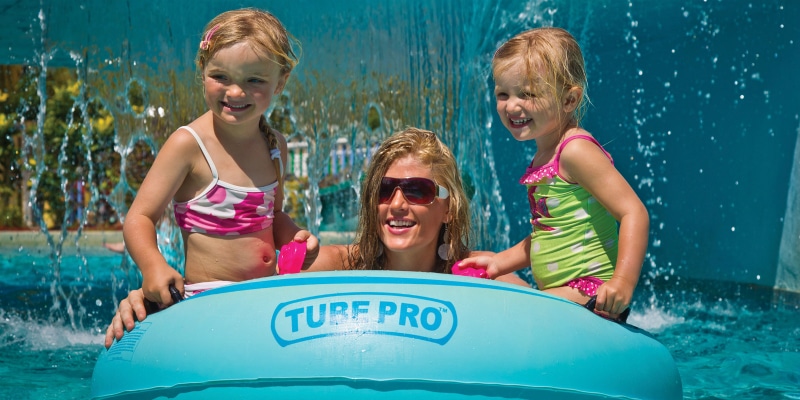 Family tubing at Coconut Bay