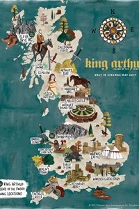 Map of Britain with Arthurian legend locations marked