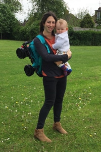 sarah-adams-and-baby-jacob-with-omino-stroller-as-wearable-bag