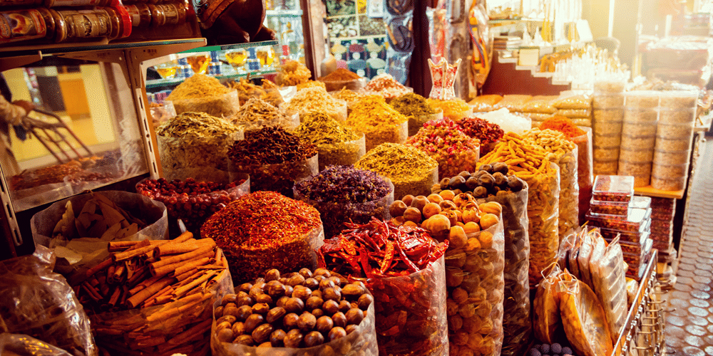 Historic spice souk in Deira district