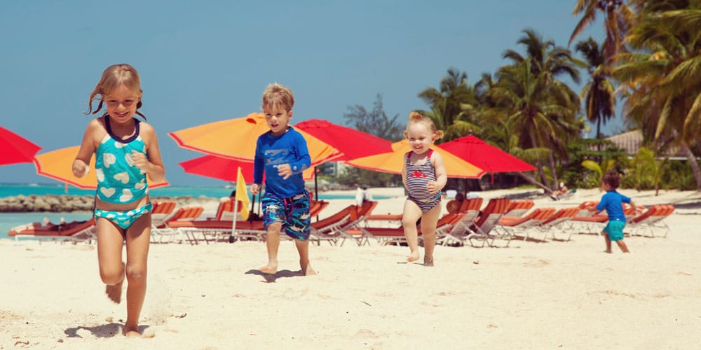 Kids on Barbados beach Caribtours