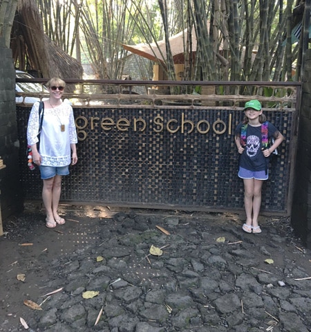 outside school gate - Bali’s alternative Green School