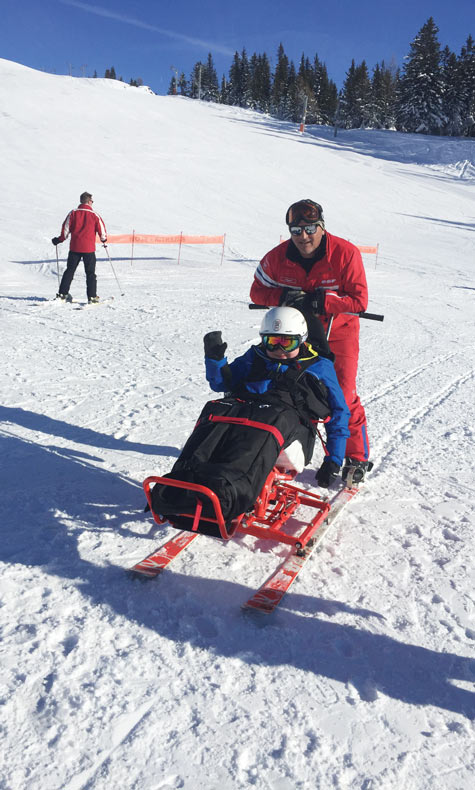 Accessible wheelchair-friendly ski holiday, La Rosière, French Alps, Ski 2 Freedom
