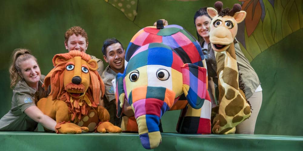 Easter holiday activities for the family, Elmer elephant theatre, Udderbelly 