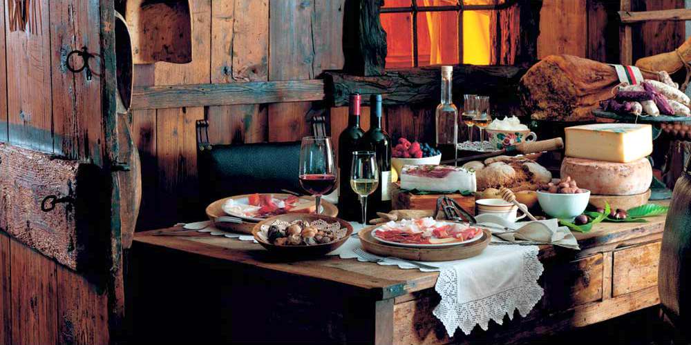 italian-food-in-rustic-farmhouse