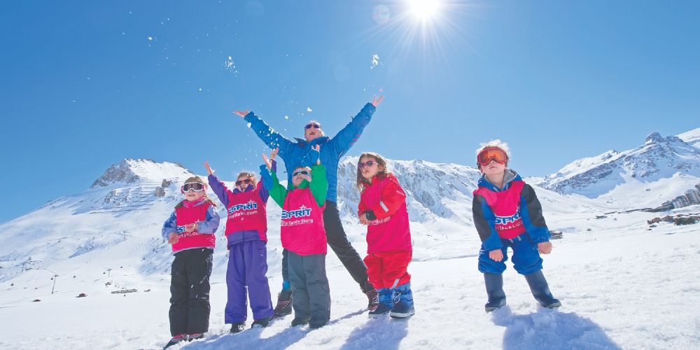 Esprit Ski children's ski lesson Tignes France winter 2021