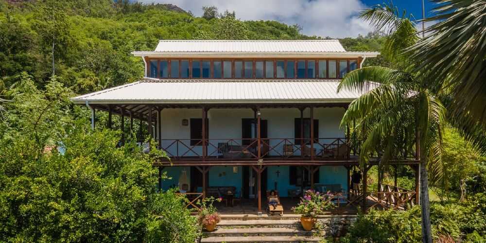 traditional island house Anse Corail The Seychelles Islands 