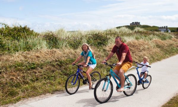 family-cycling-on-st-marys-island-car-free-roads-spring-2022