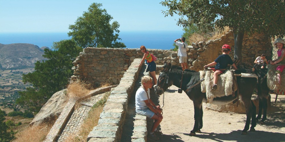 kids-donkeys-mountain-lookout-mediterranean-corsica