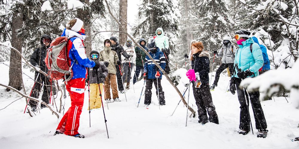 snowshoeing-guided-walk-forest-meribel-french-ski-resort-review-family-traveller