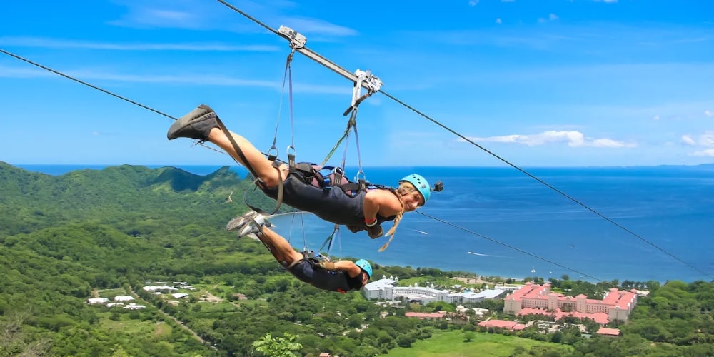 ziplining in Costa Rica