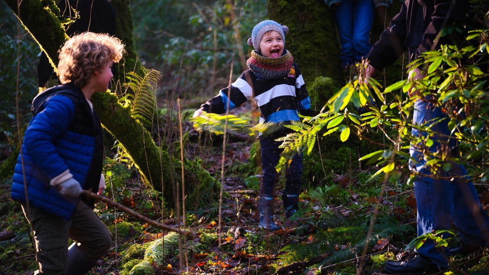 children-playing-in-woods-winter-breaks-the-mole