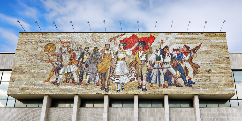 tirana-national-history-museum-mural
