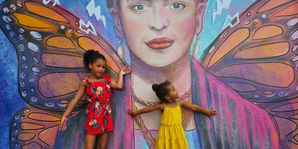 children-frida-kahlo-mural-riviera-maya-holidays