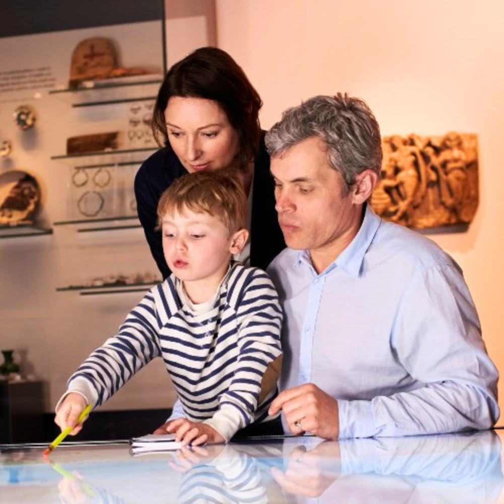 family at museum