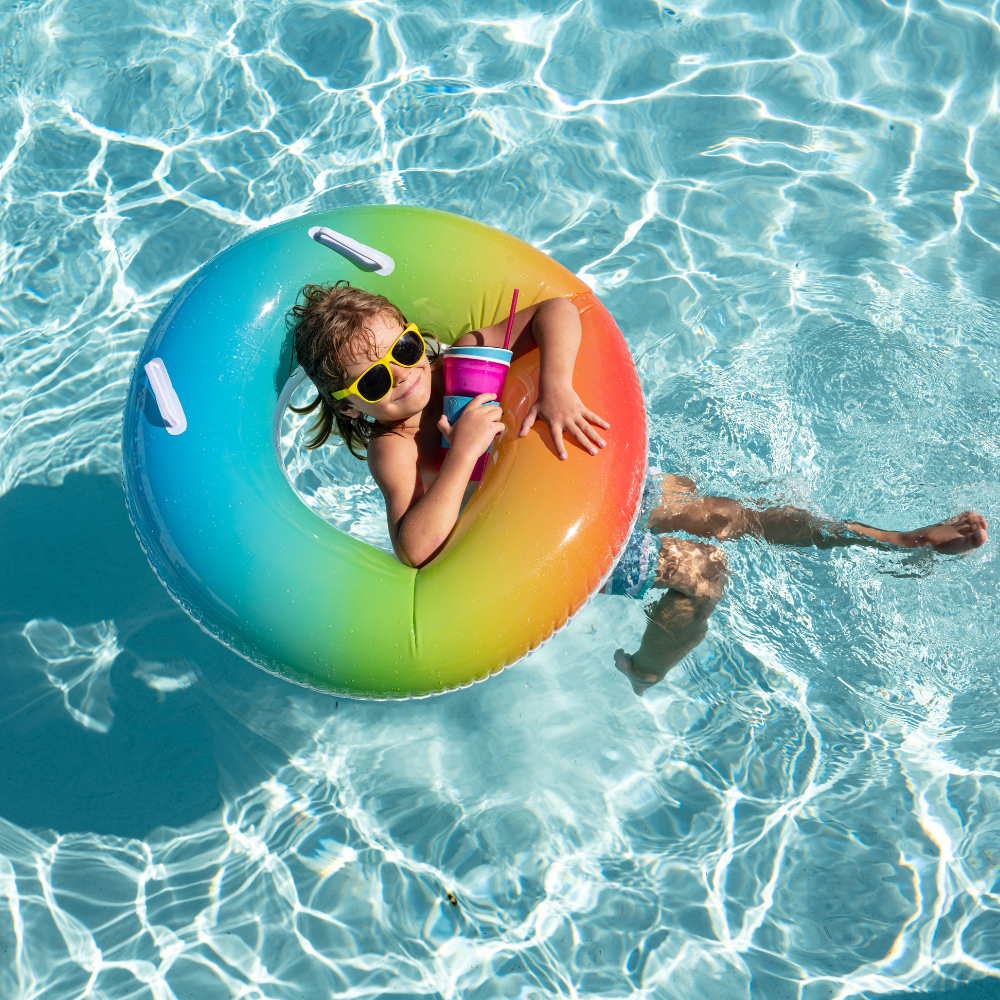 girl in pool