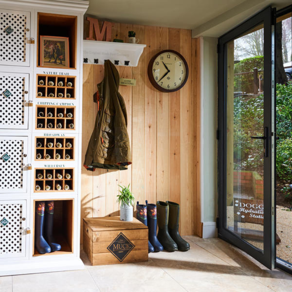 the fish hotel, cotswolds boot room