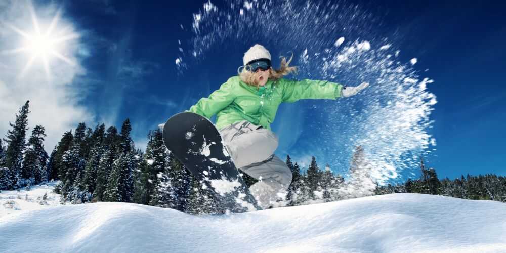 Lake Tahoe snowboarding girl winter vacations