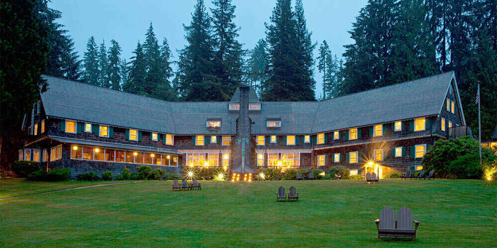 Lake Quinault Lodge vintage family resort Olympic National Park Washington WA