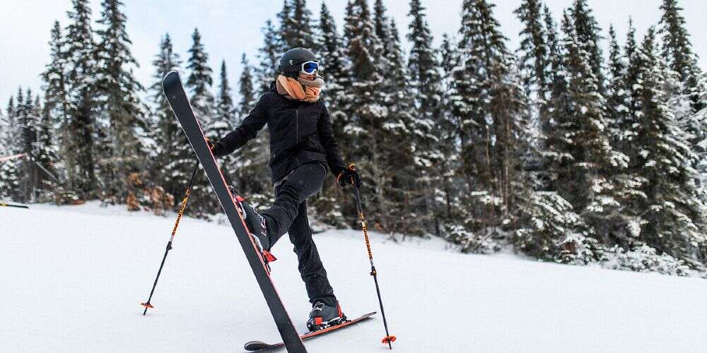 skiing at Club Med Quebec all inclusive ski resort on Le Massif de Charlevoix Quebec Canada