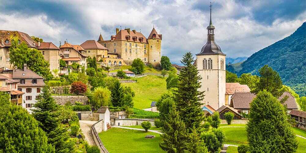 fairy tale European destinations Gruyeres Switzerland